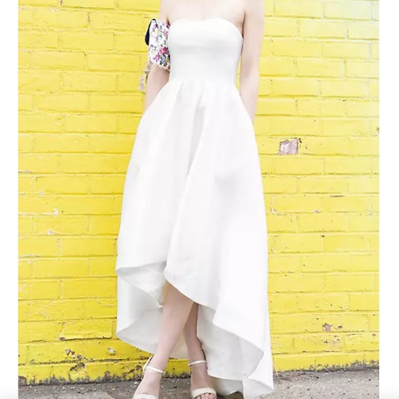 DB Studio Mikado High-Low Wedding Dress - Picture 5 of 7